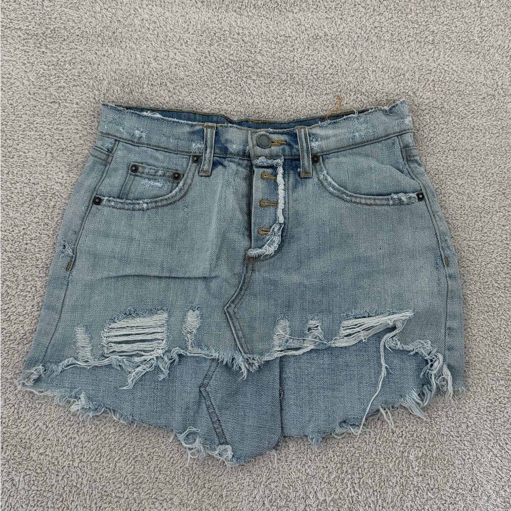 Carmar Light Blue Denim Skirt